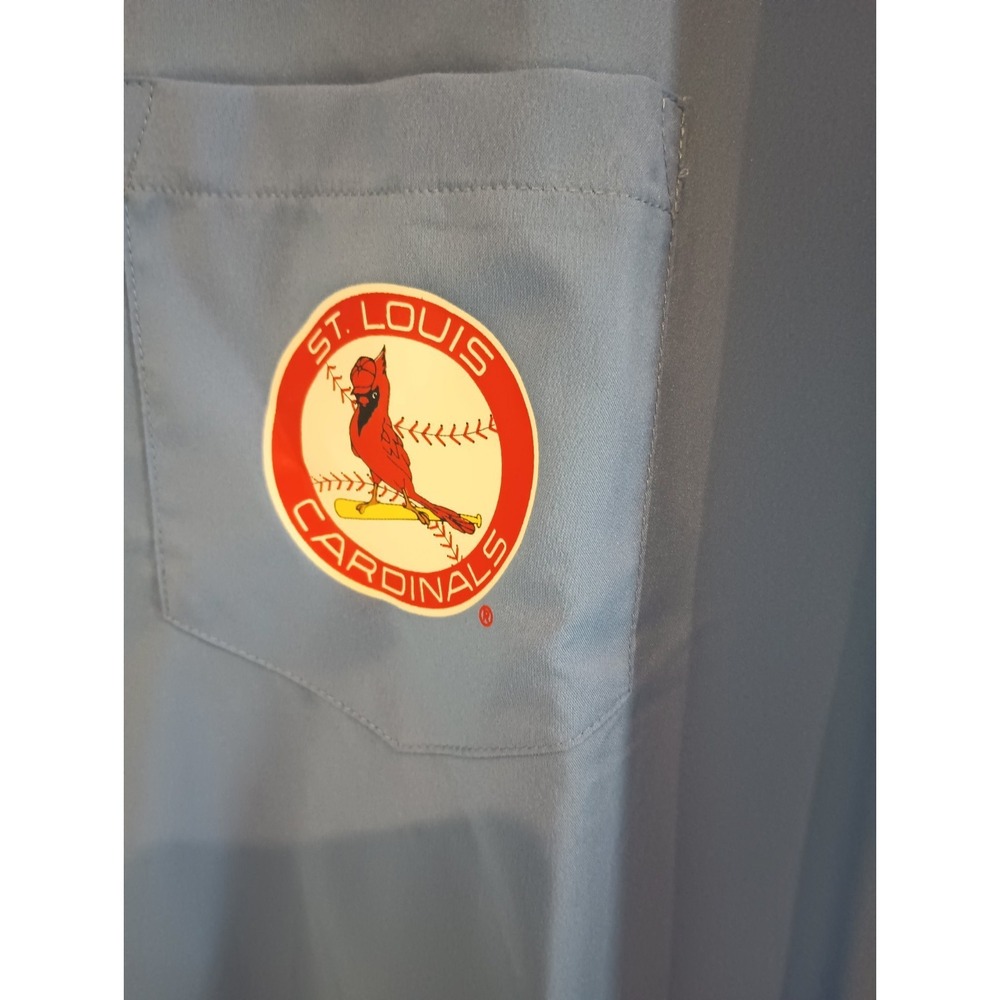 Fanatics St Louis Cardinals Shirt Mens 2XL Blue Short Sleeve Button Up MLB - Picture 3 of 7